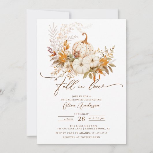 Verzauberter Fall in Liebe Brautparty Einladung (Vorderseite)