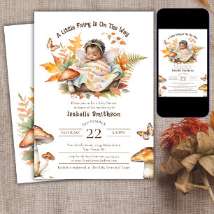 Verzauberter Feen-Herbst-Wald-Babyshower Einladung