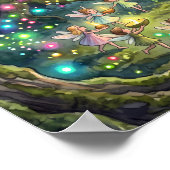 Verzauberter Feenring im Wald Poster (Ecke)