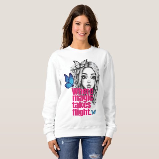 Verzauberter Flug Sweatshirt (Vorne ganz)
