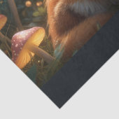 Verzauberter Fuchs im Wald Seidenpapier (Detail)