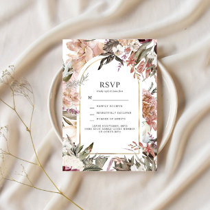 Verzauberter Garten Elegante Florale Boho RSVP Einladung