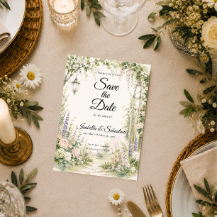 Verzauberter Gartenbogen Romantische Hochzeit Save The Date