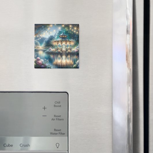 Verzauberter Gartenpavillon - Twilight-Reflexion Magnet (In Situ (Kühlschrank))