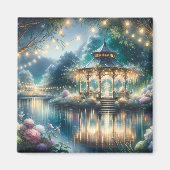 Verzauberter Gartenpavillon - Twilight-Reflexion Magnet (Vorne)