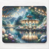 Verzauberter Gartenpavillon - Twilight-Reflexion Mousepad (Vorne)