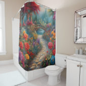 "Verzauberter Gartenweg" Duschvorhang (Beispiel)