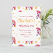 Verzauberter Geburtstag Einladung (Stehend Vorderseite)