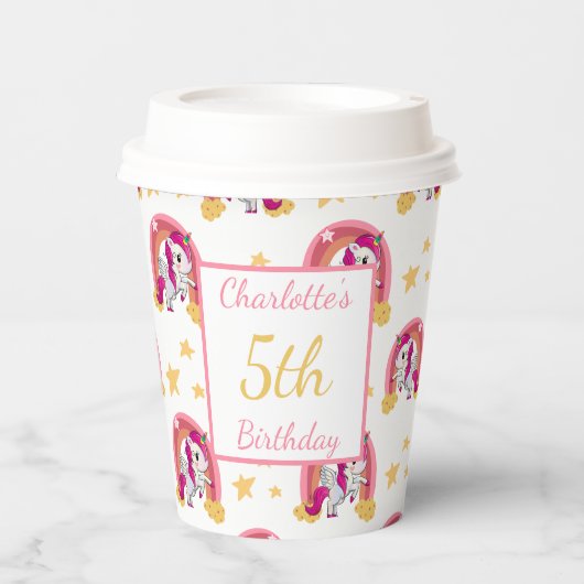 Verzauberter Geburtstag Pappbecher (Vorderseite)