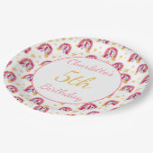 Verzauberter Geburtstag Pappteller (Schrägansicht)