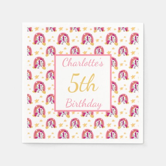 Verzauberter Geburtstag Serviette (Vorderseite)