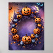 Verzauberter Halloween-Kranz Poster (Vorne)