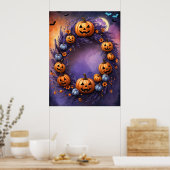 Verzauberter Halloween-Kranz Poster (Küche)
