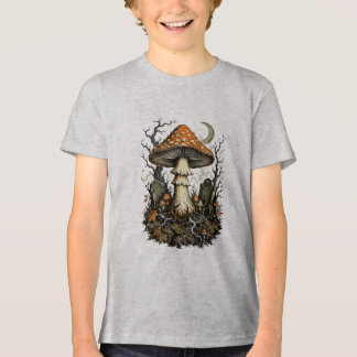 Verzauberter Halloween-Pilz Vintage-Gotik-Wald Tri-Blend Shirt