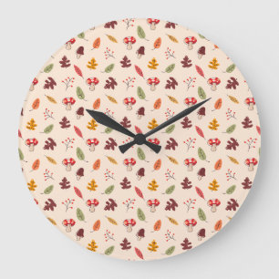 Verzauberter Herbstwald Große Wanduhr