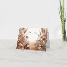 Verzauberter Herbstwaldbestand Dankeskarte