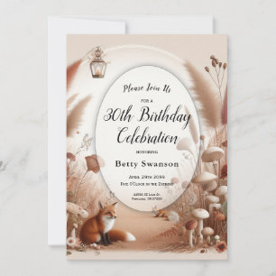 Verzauberter Herbstwaldbestand Einladung