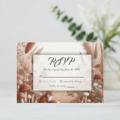 Verzauberter Herbstwaldbestand RSVP Karte (Stehend Vorderseite)