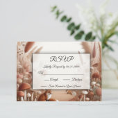 Verzauberter Herbstwaldbestand RSVP Karte (Stehend Vorderseite)