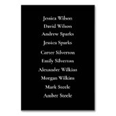 Verzauberter Herbstwaldbestand Tischnummer (Rückseite)