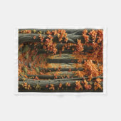 Verzauberter Herbstwaldweg-Flanelldecke Fleecedecke (Vorderseite (Horizontal))