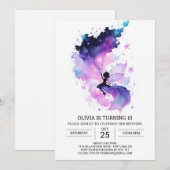 Verzauberter individueller Geburtstag Einladung (Vorne/Hinten)