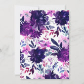 Verzauberter Junggeselinnen-Abschied für Lila Blum Einladung (Rückseite)