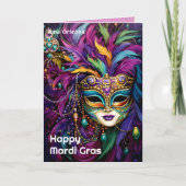 💚 💜 💛 verzauberter Karneval Karte (Vorderseite)