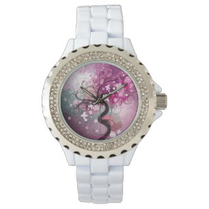 Verzauberter Kirschtanz Armbanduhr