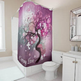 Verzauberter Kirschtanz Duschvorhang