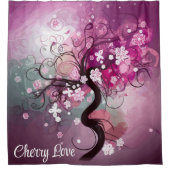 Verzauberter Kirschtanz Duschvorhang (Vorderseite)