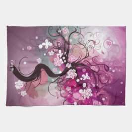 Verzauberter Kirschtanz Geschirrtuch