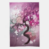 Verzauberter Kirschtanz Geschirrtuch (Vertikal)