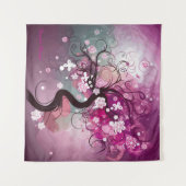 Verzauberter Kirschtanz Wandteppich (Vorderseite (Horizontal))
