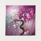 Verzauberter Kirschtanz Wandteppich (Vorderseite)