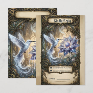 Verzauberter Kolibri & Mondblüte RSVP Karte