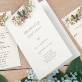 Verzauberter Korallenwald TriFold Hochzeitsprogram