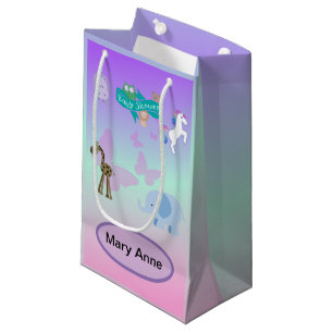 Verzauberter Kritterumzug Baby Shower Rosa Lila Kleine Geschenktüte