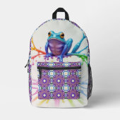 Verzauberter, lebendiger Künstlerfrosch Bedruckter Rucksack (Vorderseite)