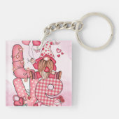 Verzauberter Liebe Gnome Acrylic Schlüsselanhänger (Rückseite)