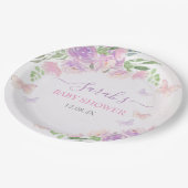 Verzauberter Lila Schmetterling Pappteller (Schrägansicht)