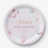 Verzauberter Lila Schmetterling Pappteller (Vorderseite)