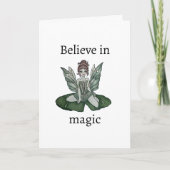 "Verzauberter Lily Pond" geklappte Grußkarte Karte (Vorderseite)