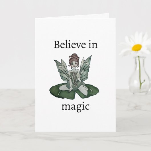 "Verzauberter Lily Pond" geklappte Grußkarte Karte (Kleine Pflanze)