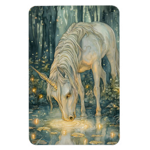 Verzauberter Magischer Einhorn Glühwürmchen Wald Magnet
