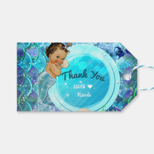 Verzauberter Meerjungfrau Baby Shower Party für Mä Geschenkanhänger