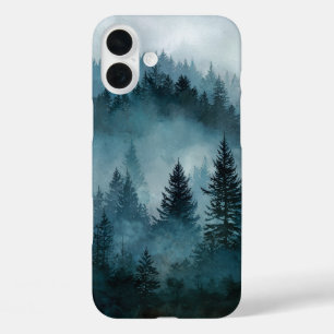Verzauberter Mitternachtsblauer Wald  iPhone 16 Plus Hülle