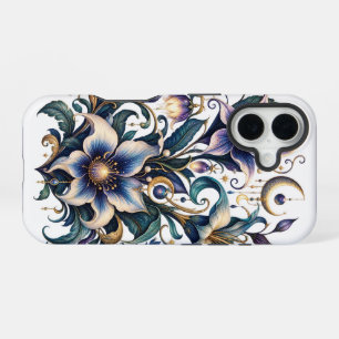 Verzauberter Mitternachtsgarten: Leuchtendes Blau iPhone 16 Hülle