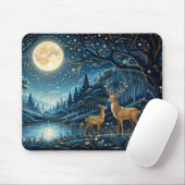 Verzauberter mondbeschienener Zen-Garten Mousepad (Mit Mouse)