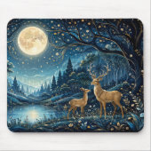 Verzauberter mondbeschienener Zen-Garten Mousepad (Vorne)